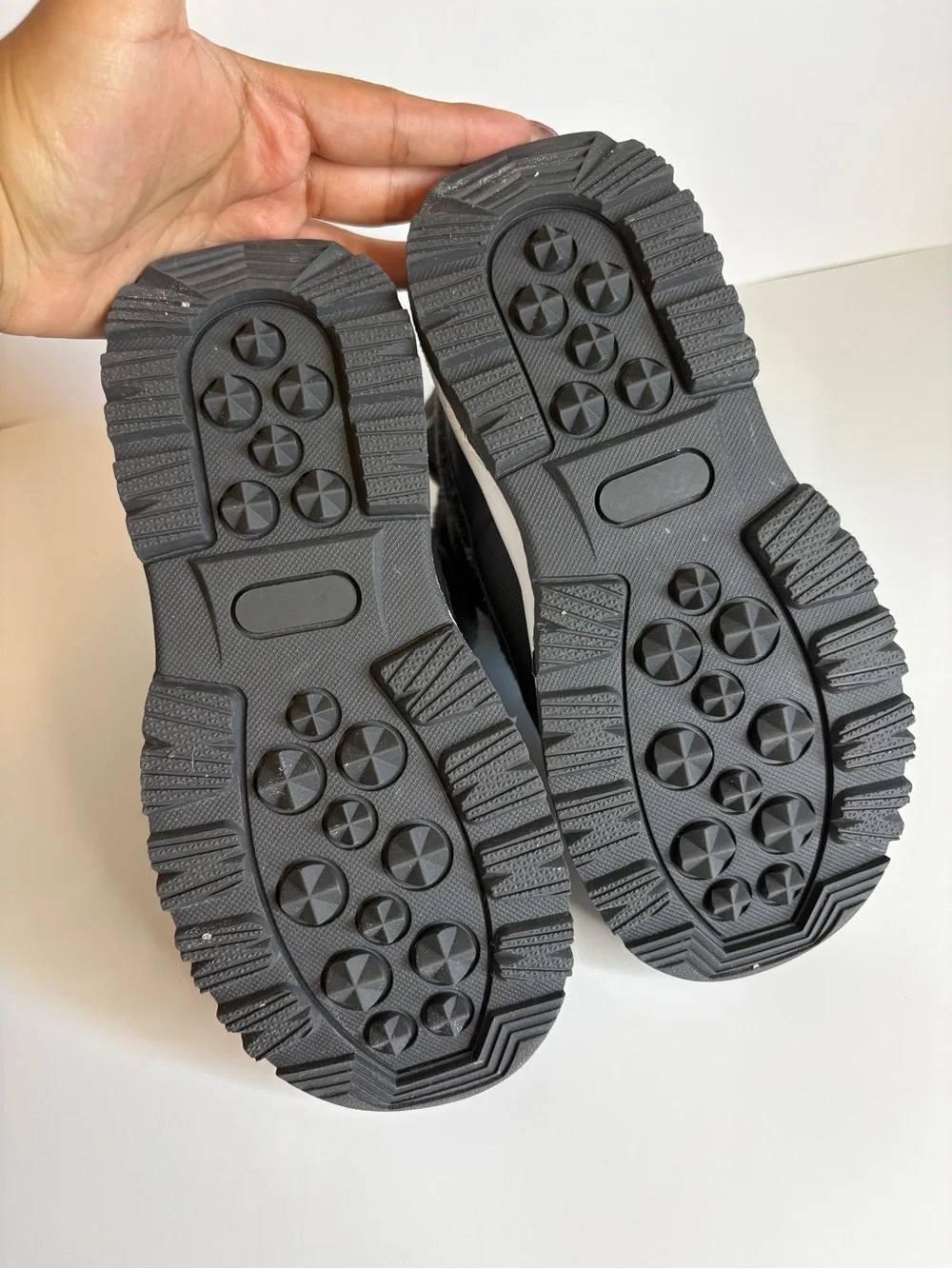 Ouvo Kids Dark Gray Snow Boots with Faux Fur